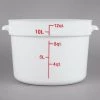 Webstaurant Choice 12 Qt. Round Poly Food Container With Lid (Brine Bucket)