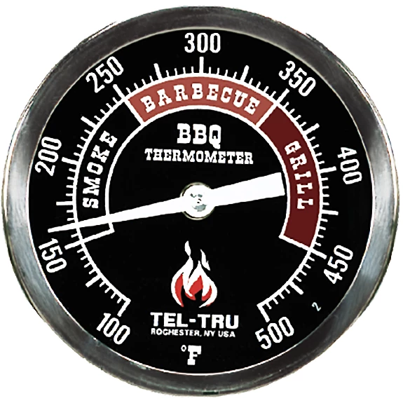 Tel-Tru BQ300 BBQ Thermometer - 3" Black Dial, 2.5" Stem - Premium Cooking Thermometer for Grilling & Smoking 1 Salts Tel-Tru BQ300 Thermometer, 3" Black Dial, 2.5" Stem