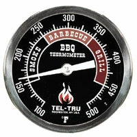Salts Tel-Tru BQ300 Thermometer, 3" Black Dial, 4" Stem