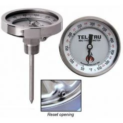 Tel-Tru BQ300R Thermometer, 3" Aluminum Dial, 4" Stem (Calibration Adjustable)