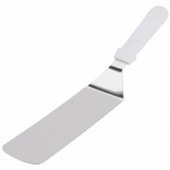 Webstaurant 8 1/2" X 3" Solid Turner With Round Blade And White Plastic Handle Salts