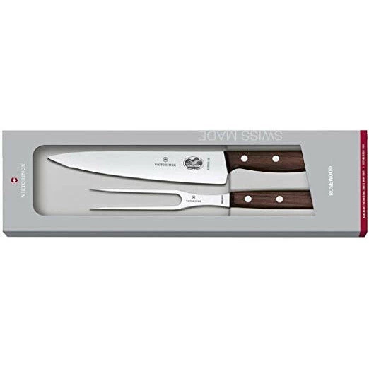 Victorinox Rosewood 2 Piece Carving Set - Premium BBQ Tools for Precision Cutting 1 Victorinox Rosewood 2 Piece Carving Set