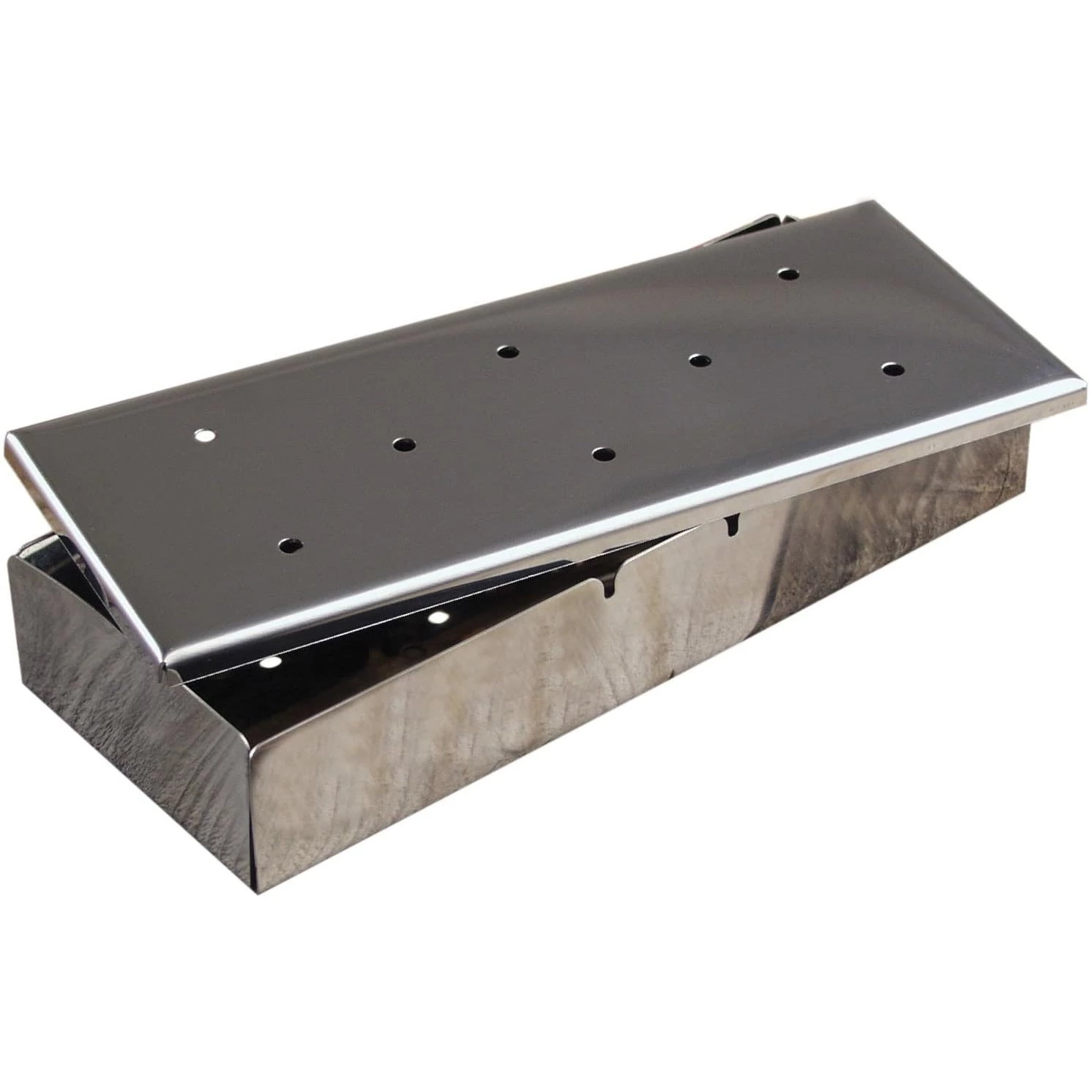 Charcoal Companion Stainless Steel Smoker Box with Lid - Perfect for BBQ Grilling & Smoking 1 Salts Charcoal Companion Stainless Smoker Box W/Lid