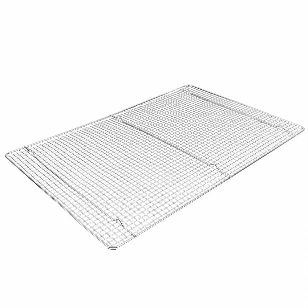 Webstaurant 16"x24" Full Sheet Cooling Rack for BBQ & Cooking - Durable Stainless Steel Salt Rack 1 Webstaurant Salts Full Sheet 16"x24" Cooling Rack