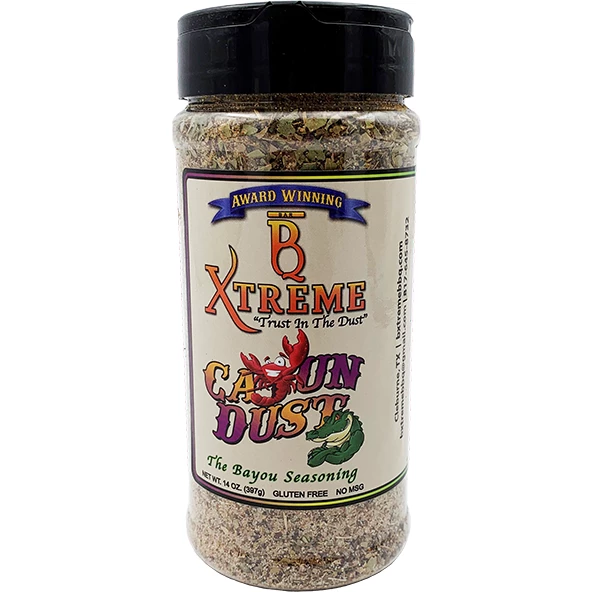 B Xtreme Cajun Dust 14 Oz - Bold Cajun Seasoning Rub for BBQ, Grilling, and Cooking 1 B Xtreme Cajun Dust 14 Oz.
