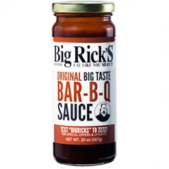 Delano Big Rick's Original Bar-B-Q Sauce 20 Oz. BBQ Sauces, Marinades, Condiments & Seasonings