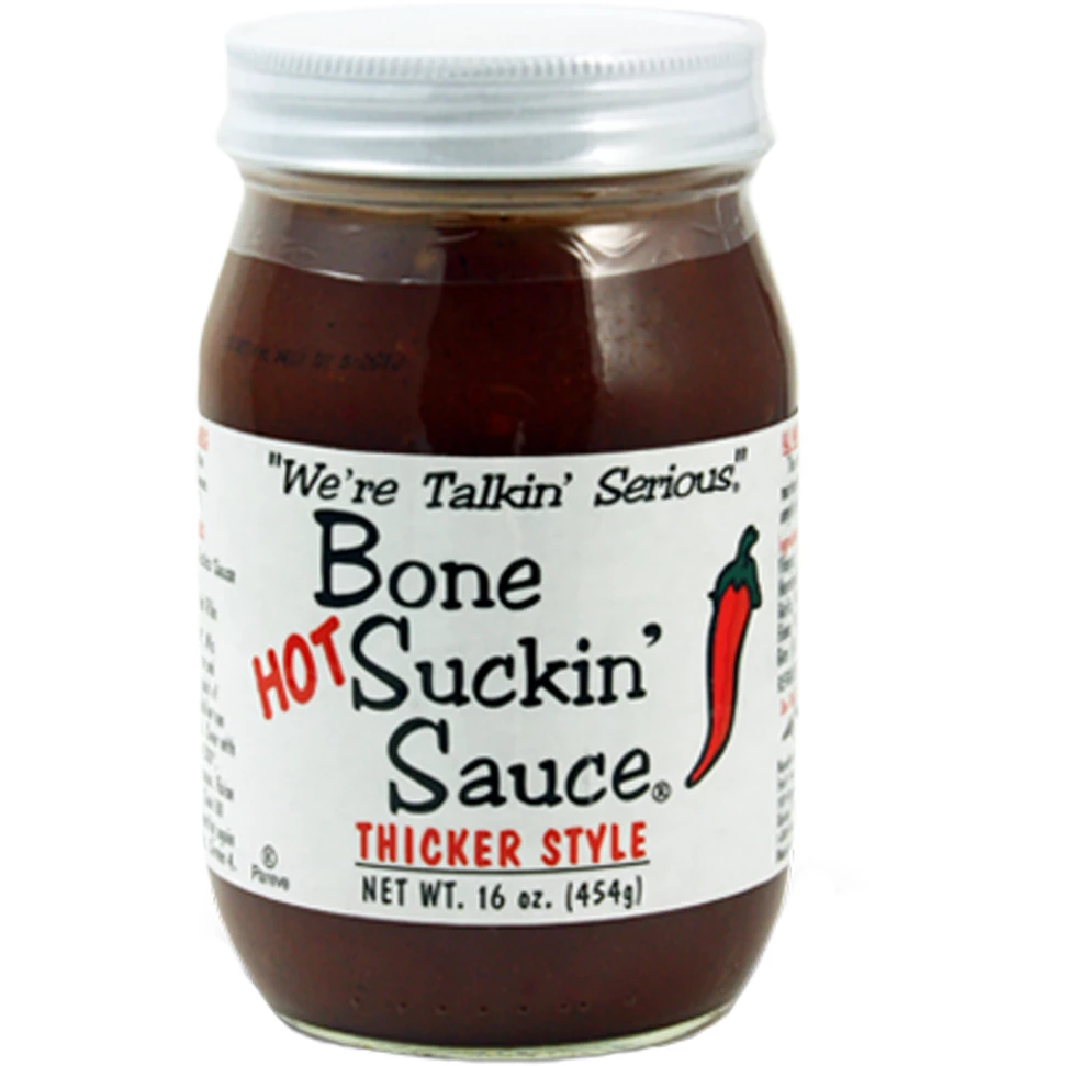 Ford's Gourmet Foods Bone Suckin' Hot Thicker Style BBQ Sauce - 16 Oz, Bold & Spicy Flavor 1 Ford's Gourmet Foods Bone Suckin' Hot Thicker Style Sauce 16 Oz.