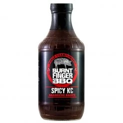 BBQ Sauces, Marinades, Condiments & Seasonings Burnt Finger BBQ Smokey Kansas City Spicy Sauce 19.2 Oz.