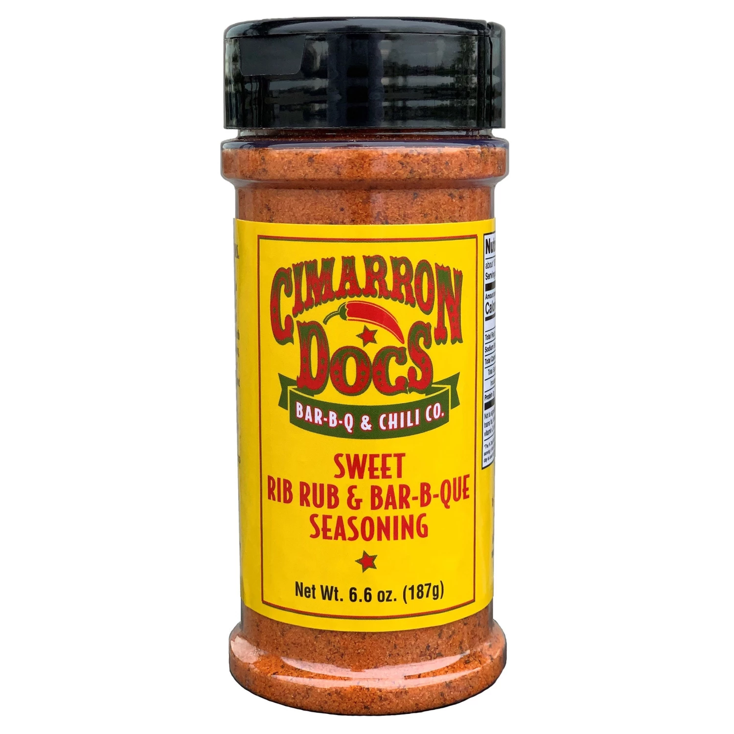 Cimarron Doc's Sweet Rib Rub & Bar-B-Q Seasoning - 6.6 Oz | BBQ Rubs & Seasonings for Ribs, Chicken, Pork, and More 1 BBQ Sauces, Marinades, Condiments & Seasonings Cimarron Doc's Sweet Rib Rub & Bar-B-Q Seasoning 6.6 Oz.
