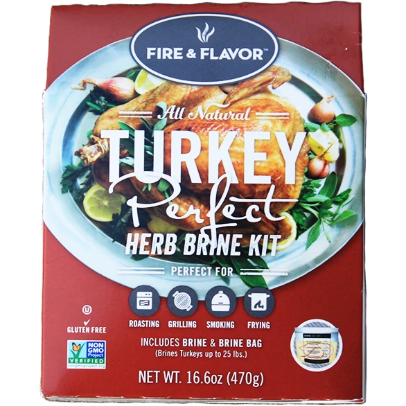 Fire & Flavor All Natural Turkey Perfect Herb Brine Kit - BBQ Marinades & Brines for Juicy, Flavorful Turkey 1 BBQ Marinades, Brines & Injections Fire & Flavor All Natural Turkey Perfect Herb Brine Kit
