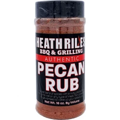 Heath Riles Pecan Rub 16 Oz. BBQ Sauces, Marinades, Condiments & Seasonings