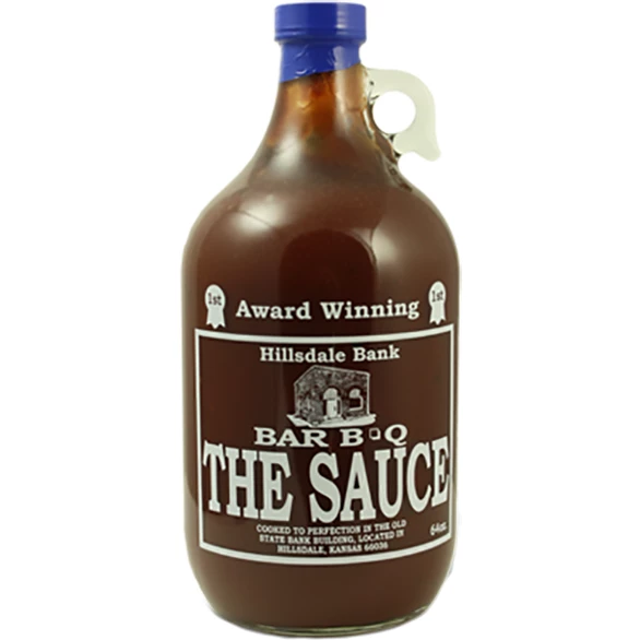 Hillsdale Bank Bar-B-Q The Sauce Original 1/2 Gallon - Premium BBQ Sauce, Marinade, and Condiment 1 Hillsdale Bank Bar-B-Q The Sauce Original 1/2 Gallon BBQ Sauces, Marinades, Condiments & Seasonings