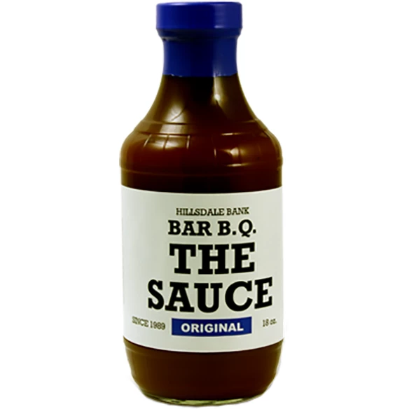 Hillsdale Bank Bar-B-Q The Sauce Original 18 Oz - Rich & Tangy BBQ Sauce for Grilling, Smoking, and Dipping 1 Hillsdale Bank Bar-B-Q The Sauce Original 18 Oz.