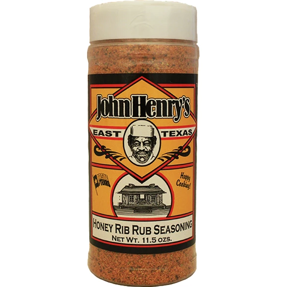 John Henry's Honey Rib Rub Seasoning - 11.5 Oz | Premium BBQ Rub for Ribs, Chicken, Pork & More 1 BBQ Sauces, Marinades, Condiments & Seasonings John Henry's Honey Rib Rub Seasoning 11.5 Oz.