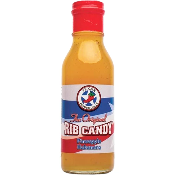 Texas Pepper Jelly Rib Candy Pineapple Habanero Glaze - 12 Oz | Sweet & Spicy BBQ Sauce 1 Texas Pepper Jelly Rib Candy Pineapple Habanero 12 Oz.
