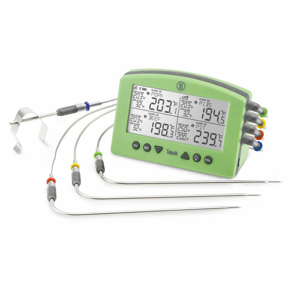 ThermoWorks Signals Wi-Fi & Bluetooth 4-Channel Thermometer with High-Temp Alarm - Perfect for BBQ, Grilling, and Smoking 4 ThermoWorks Signals Wi-Fi & Bluetooth 4-Channel Thermometer Salts