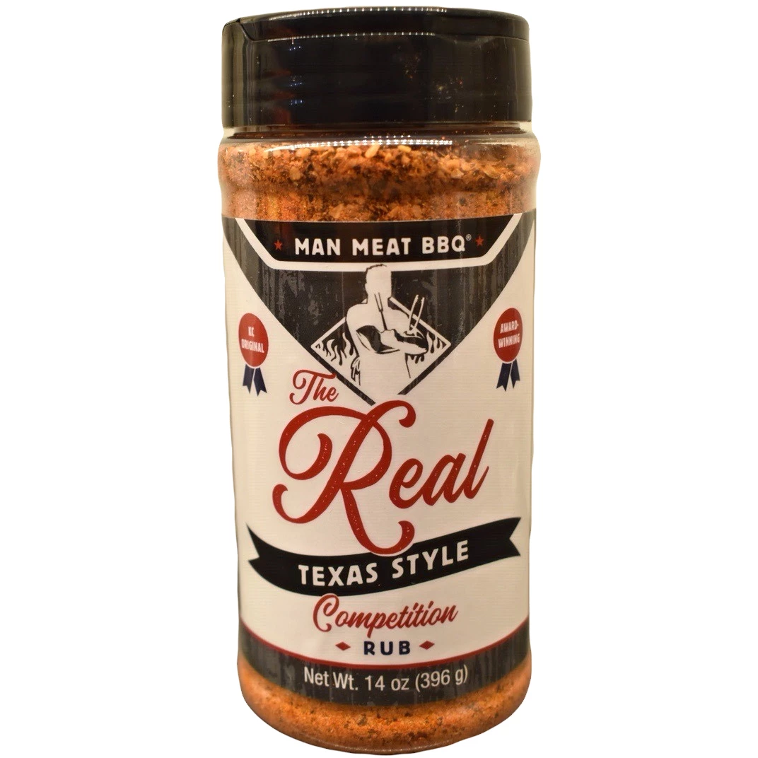 Man Meat BBQ Texas Style BBQ Rub 14 Oz - Bold & Smoky BBQ Seasoning for Grilling, Smoking, and Roasting 1 Man Meat BBQ Texas Style BBQ Rub 14 Oz. BBQ Sauces, Marinades, Condiments & Seasonings