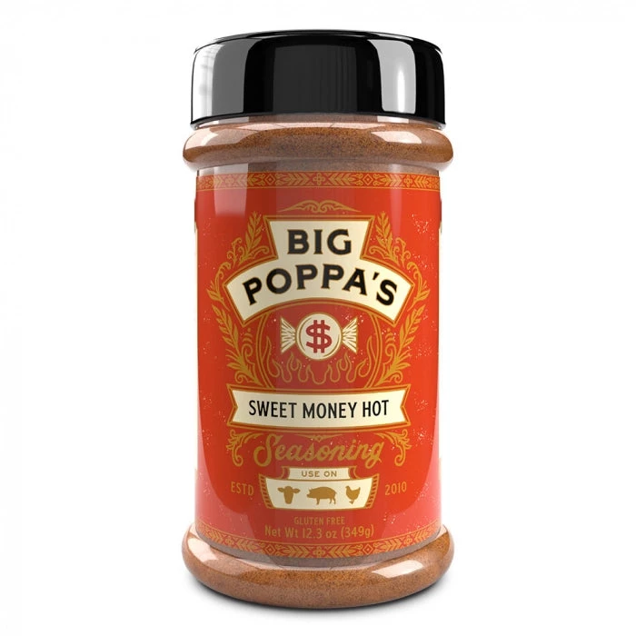 Big Poppa Smokers Sweet Money Hot BBQ Sauce & Marinade - 12.3 Oz | Bold & Spicy Flavor for Grilling, Smoking, and Roasting 1 Big Poppa Smokers Sweet Money Hot 12.3 Oz. BBQ Sauces, Marinades, Condiments & Seasonings