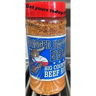 Trigger Happy Big Country Beef Rub - 11.2 Oz | Premium BBQ Seasoning for Steaks, Burgers & More 1 Trigger Happy BBQ BBQ Sauces, Marinades, Condiments & Seasonings Trigger Happy Big Country Beef Rub 11.2 Oz.