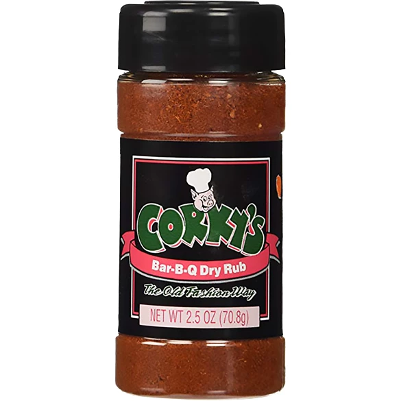 Corky's Bar-B-Q Dry Rub 2.5 Oz - Premium BBQ Seasoning for Grilling, Smoking & Roasting 1 Corky's Bar-B-Q Dry Rub 2.5 Oz. BBQ Sauces, Marinades, Condiments & Seasonings