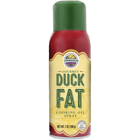 Cornhusker Kitchen Gourmet Duck Fat Cooking Spray - 7 Oz | Premium BBQ & Cooking Oil Spray for Grilling, Roasting & Frying 1 Cornhusker Kitchen BBQ Sauces, Marinades, Condiments & Seasonings Gourmet Duck Fat Cooking Spray 7 Oz.