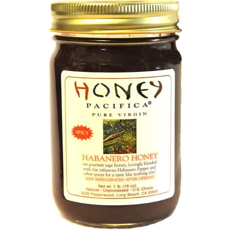 Honey Pacifica Habanero Honey 16 Oz - Spicy Gourmet Honey for BBQ, Marinades & More 1 Honey Pacifica Habanero Honey 16 Oz.