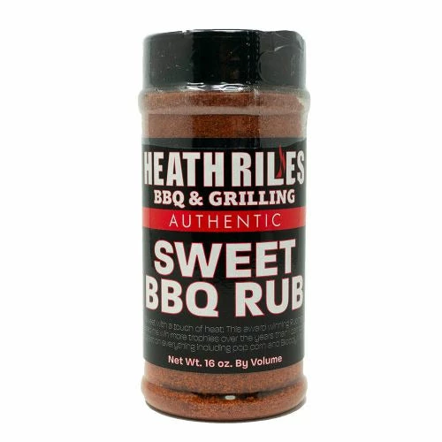 Heath Riles Sweet BBQ Rub 16 Oz - Premium BBQ Seasoning for Grilling, Smoking, and Roasting 1 Heath Riles Sweet BBQ Rub 16 Oz.