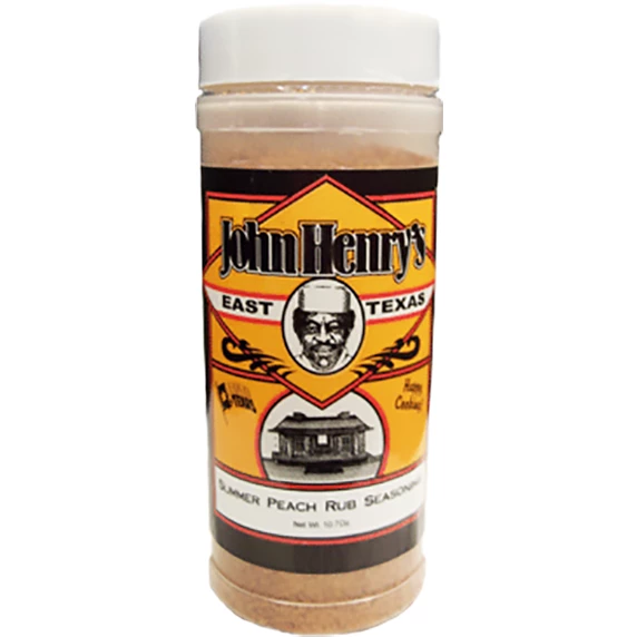 John Henry's Summer Peach Rub 10.5 Oz - Sweet & Tangy BBQ Seasoning for Grilling, Smoking, and Marinating 1 John Henry's Summer Peach Rub 10.5 Oz. BBQ Sauces, Marinades, Condiments & Seasonings