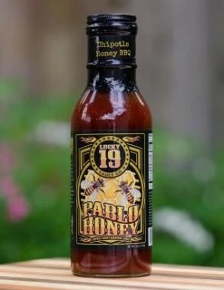 Lucky 19 Sauce Co. Pablo Honey Chipotle BBQ Sauce 15 Oz. Salts