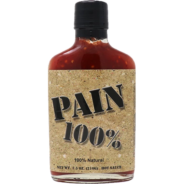Spicin' Foods Pain 100% Hot Sauce 7.5 Oz - Extreme Heat BBQ Sauce & Marinade 1 Spicin' Foods Pain 100% Hot Sauce 7.5 Oz. BBQ Sauces, Marinades, Condiments & Seasonings
