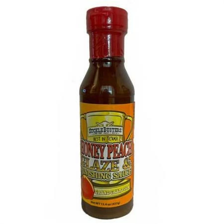 Suckle Busters Honey Peach Glaze 15.4 Oz - Sweet & Tangy BBQ Sauce for Grilling, Glazing, and Marinating 1 Suckle Busters Honey Peach Glaze 15.4 Oz.