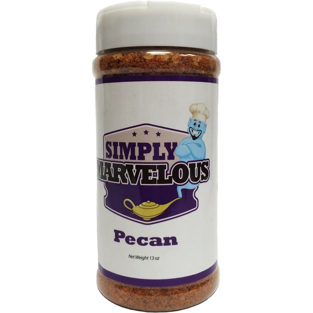 Simply Marvelous Pecan Rub 12 Oz - Premium BBQ Seasoning for Meats, Vegetables & More 1 BBQ Sauces, Marinades, Condiments & Seasonings Simply Marvelous Pecan Rub 12 Oz.