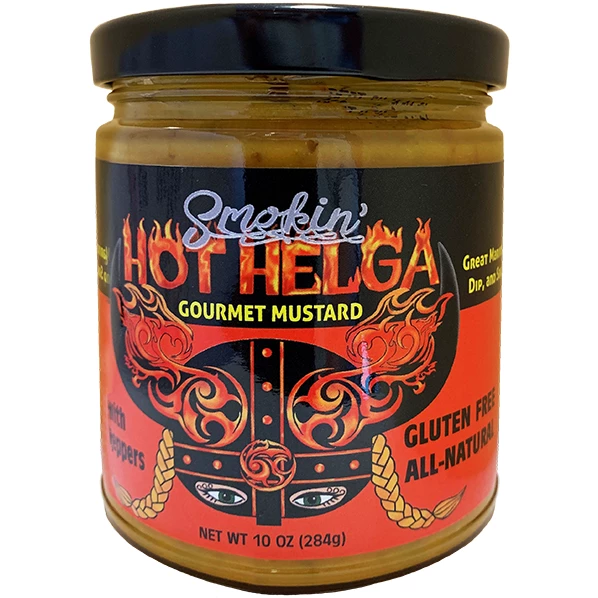 Hayward's Bar-B-Que Helga Smokin' Hot Gourmet Mustard 10 Oz. Salts - Bold & Spicy BBQ Seasoning 1 Hayward's Bar-B-Que Helga Smokin' Hot Gourmet Mustard 10 Oz. Salts