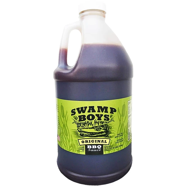 Swamp Boys Original BBQ Sauce - 1/2 Gallon | Bold & Tangy Flavor for Grilling, Smoking & Marinating 1 BBQ Sauces, Marinades, Condiments & Seasonings Swamp Boys Original BBQ Sauce 1/2 Gallon