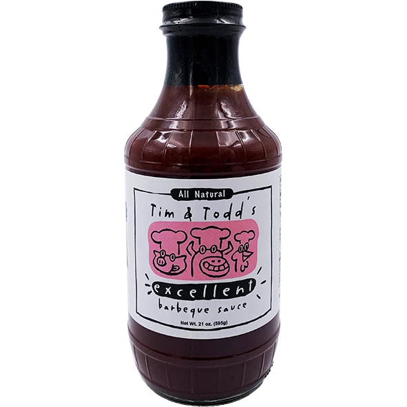 Tim & Todd's Excellent Barbeque Sauce - 21 Oz | Premium BBQ Sauce, Marinade & Condiment 1 BBQ Sauces, Marinades, Condiments & Seasonings Tim & Todd's Excellent Barbeque Sauce 21 Oz.