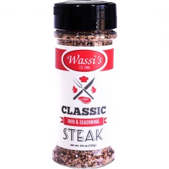 Wassi's Meats Wassi's Steak Rub & Seasoning 4.6 Oz. BBQ Sauces, Marinades, Condiments & Seasonings